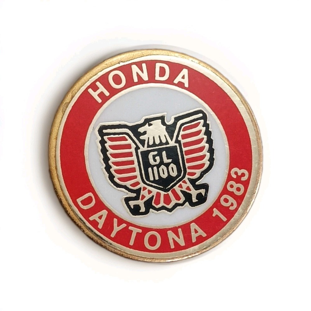 Vintage 1983 Honda Motorcycle Daytona FL Goldwing GL 1100 Lapel Pin Pinback